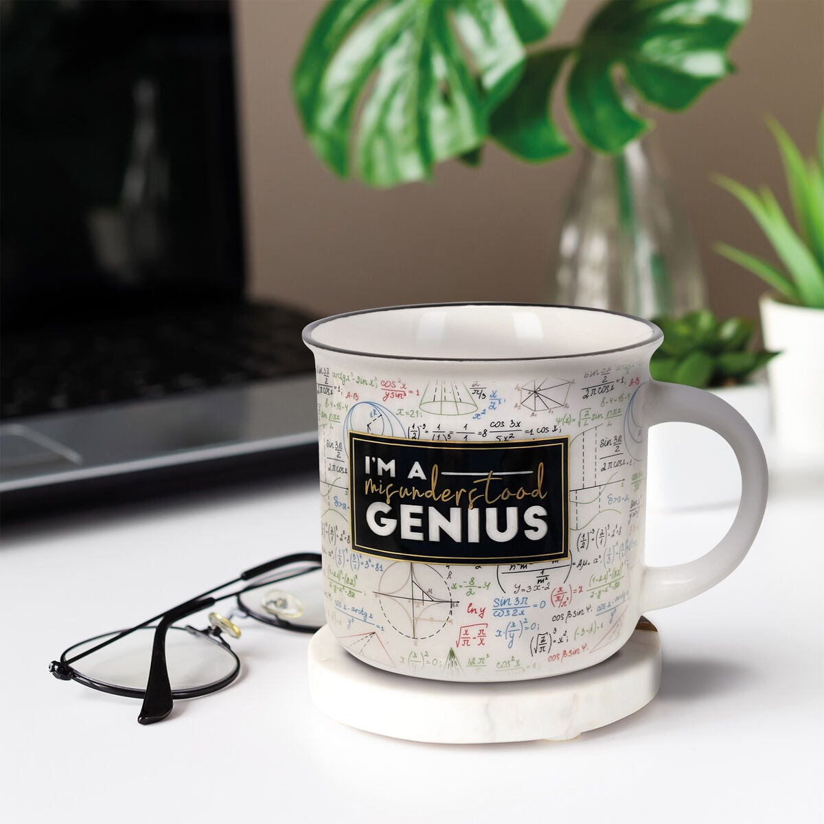 Legami - Taza de porcelana New Bone China con ilustración temática Genius. Capacidad de 350 ml. Ideal como regalo.