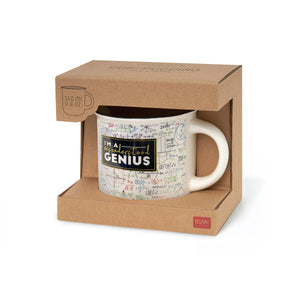 Legami - Taza de porcelana New Bone China con ilustración temática Genius. Capacidad de 350 ml. Ideal como regalo.