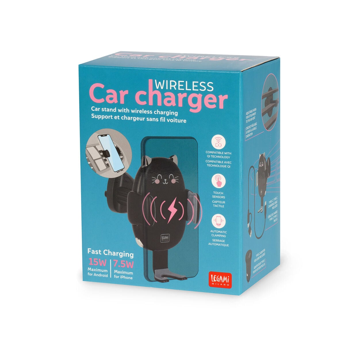 Soporte para coche con carga inalámbrica Legami