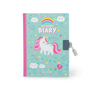 Legami - Diario Secreto con Candado y Tapa Dura Ilustrada - Unicornio - Mi Diario Secreto