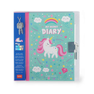 Legami - Diario Secreto con Candado y Tapa Dura Ilustrada - Unicornio - Mi Diario Secreto