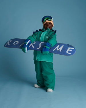 Roarsome - Çocuk Kayak Eldivenleri - Mavi/Yeşil