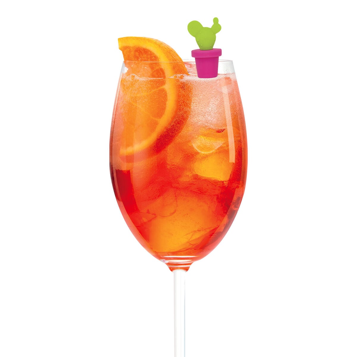 Legami - Juego de 6 Marcadores para Bebidas - Cactus Multicolor - ¡Fiesta!