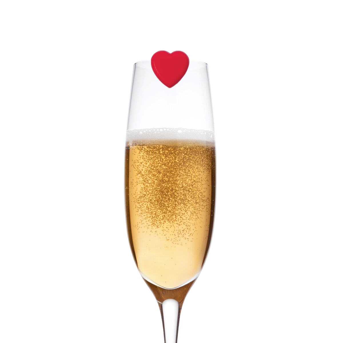 Legami - Set de 6 marcadores de copas - Corazón - ¡El amor está en el cristal!