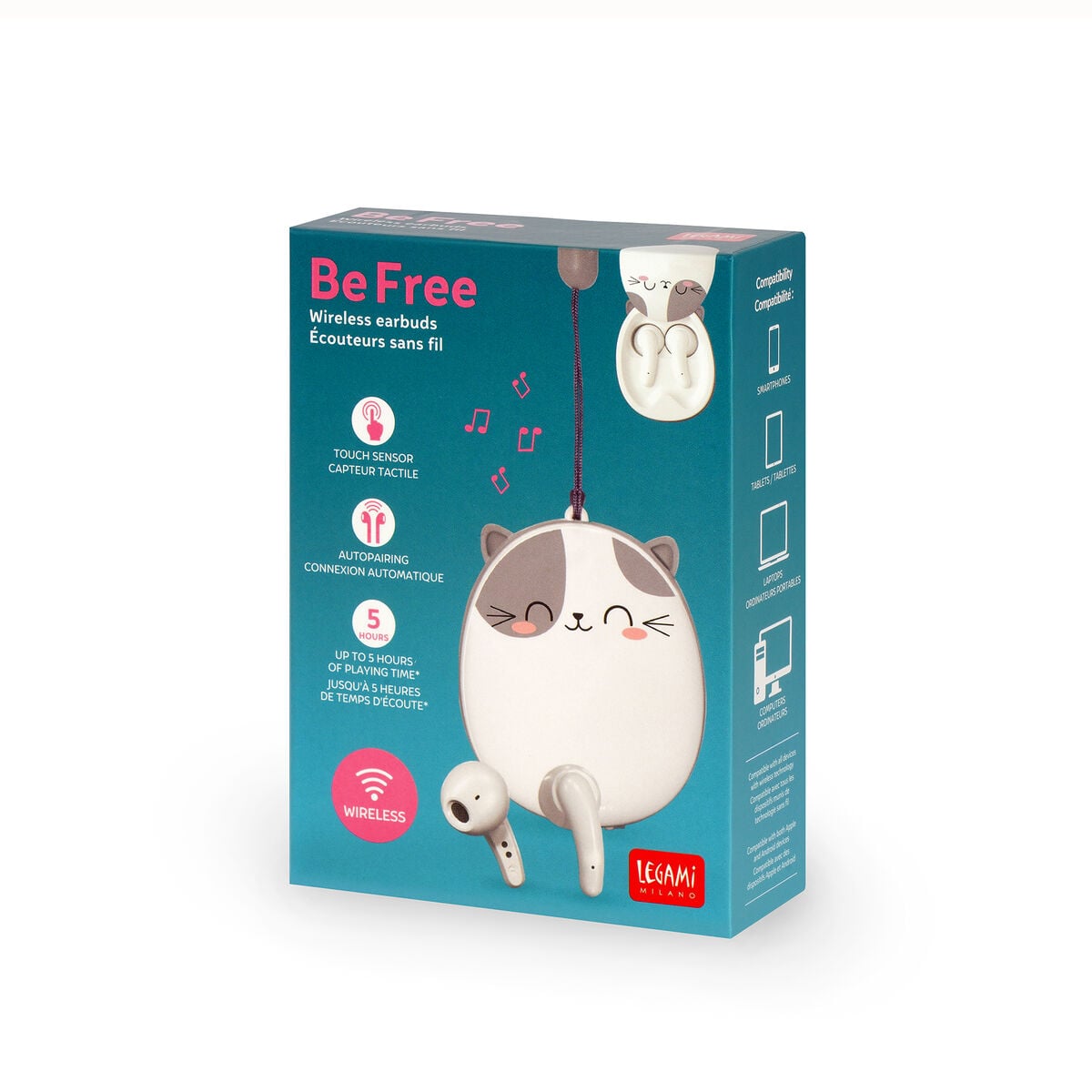 Legami - Auriculares inalámbricos Kitty - Be Free