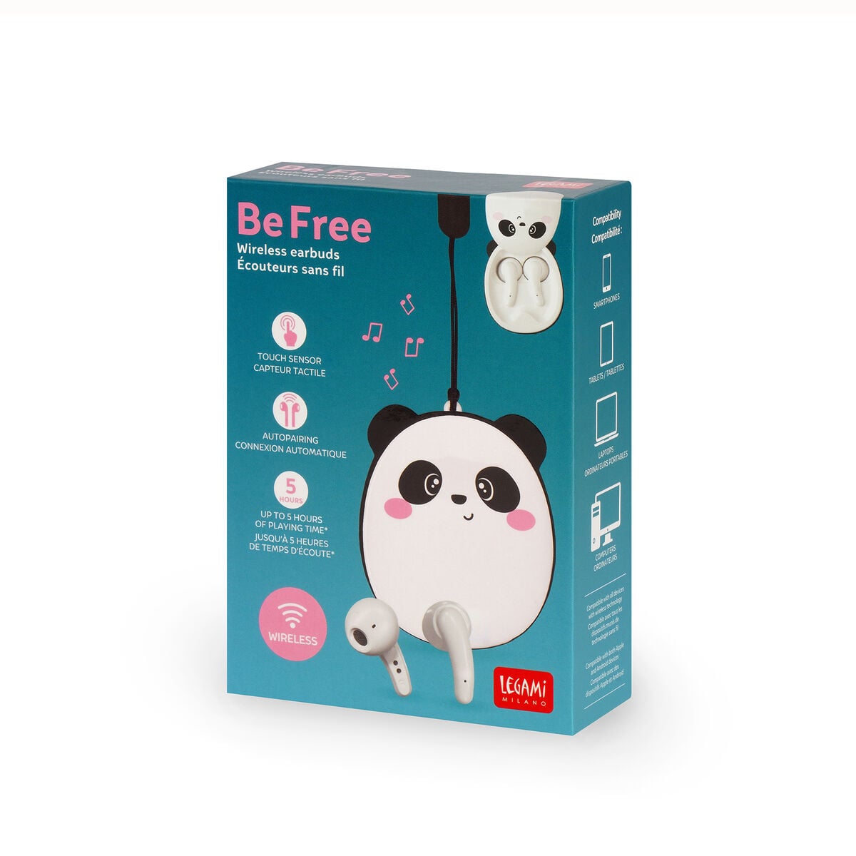 Legami - Auriculares inalámbricos Panda - Sé libre
