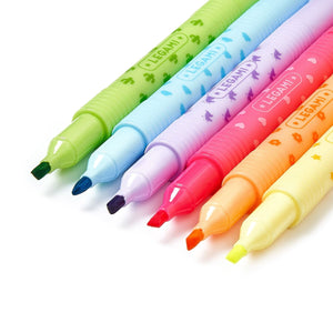 Legami - Set de 6 Rotuladores Fluorescentes Borrables