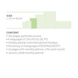 Legami - Agenda Semanal Mediana 12 Meses 2027 - Black Suit