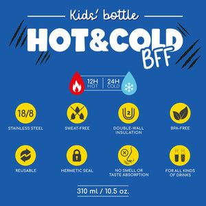 Legami - Botella Térmica Infantil - Tigre - Hot&Cold BFF