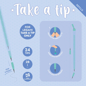 Legami - Set de 24 recambios para lápices apilables - Set de recambios Take a Tip