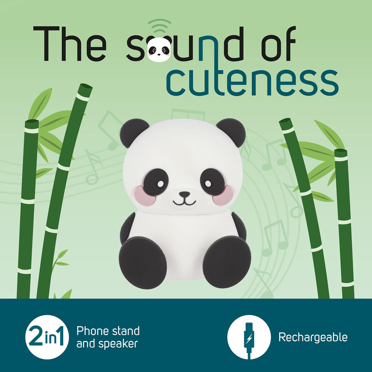 Legami - Altavoz Inalámbrico con Soporte - Panda - Sound Cuteness