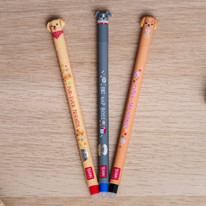 Legami - Set de 3 Erasable Pens - Fur-ever Amigos