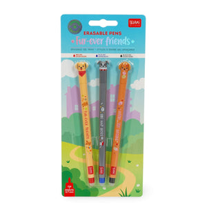 Legami - Set de 3 Erasable Pens - Fur-ever Amigos