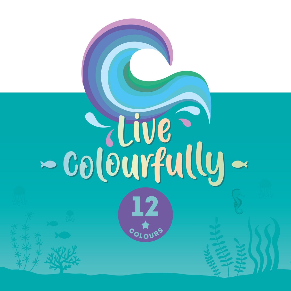 Legami - Juego de 12 lápices de colores en paleta Ocean - Live Colourfully