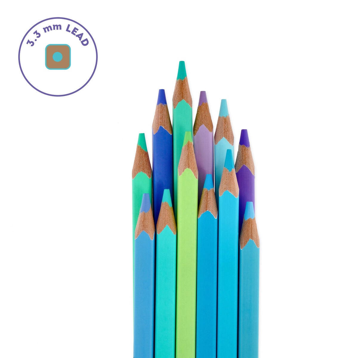 Legami - Juego de 12 lápices de colores en paleta Ocean - Live Colourfully