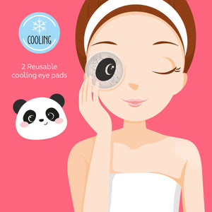 Legami - Parches de ojos reutilizables de panda refrescantes - Relájate