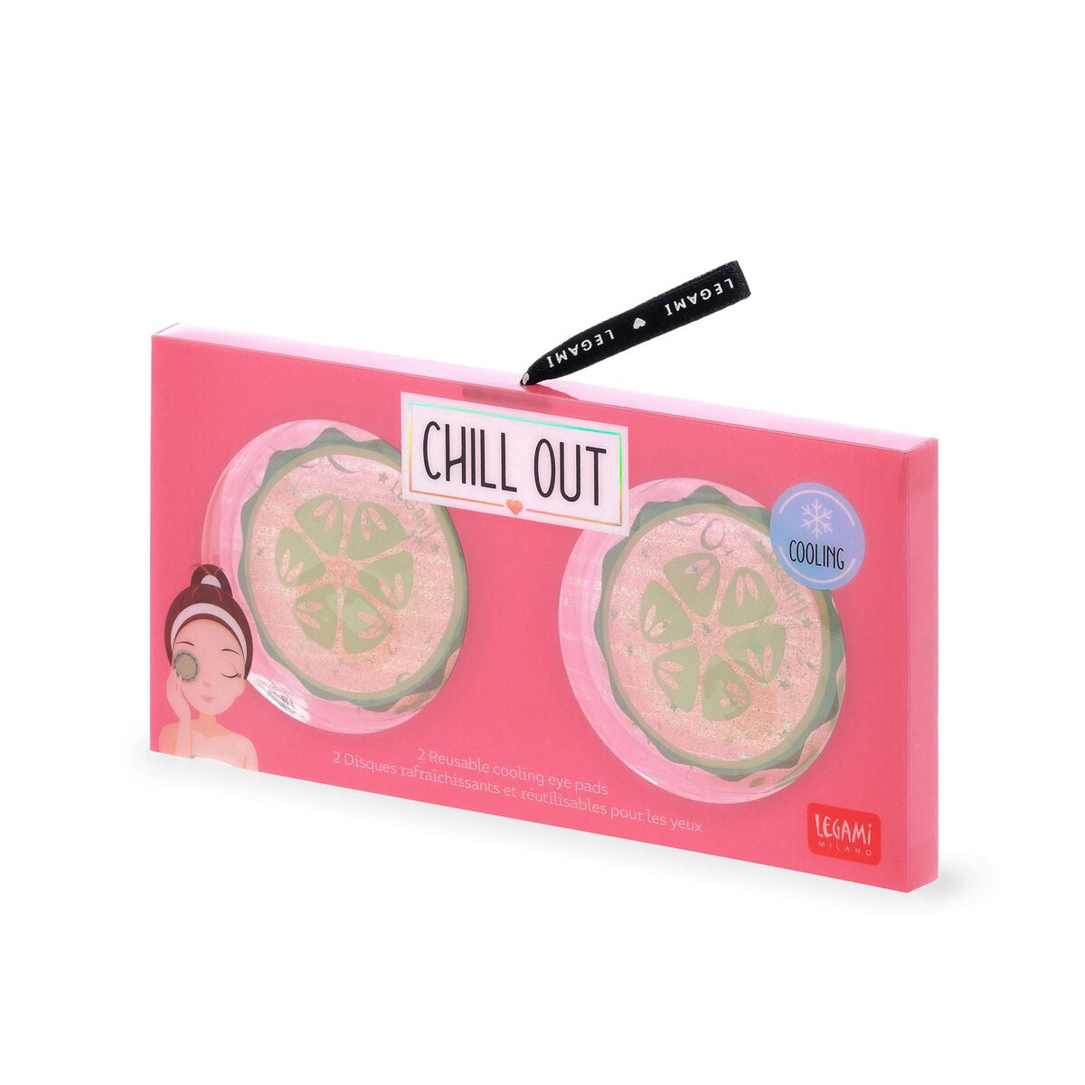 Legami - Almohadillas Reutilizables de Pepino para Ojos - Chill Out