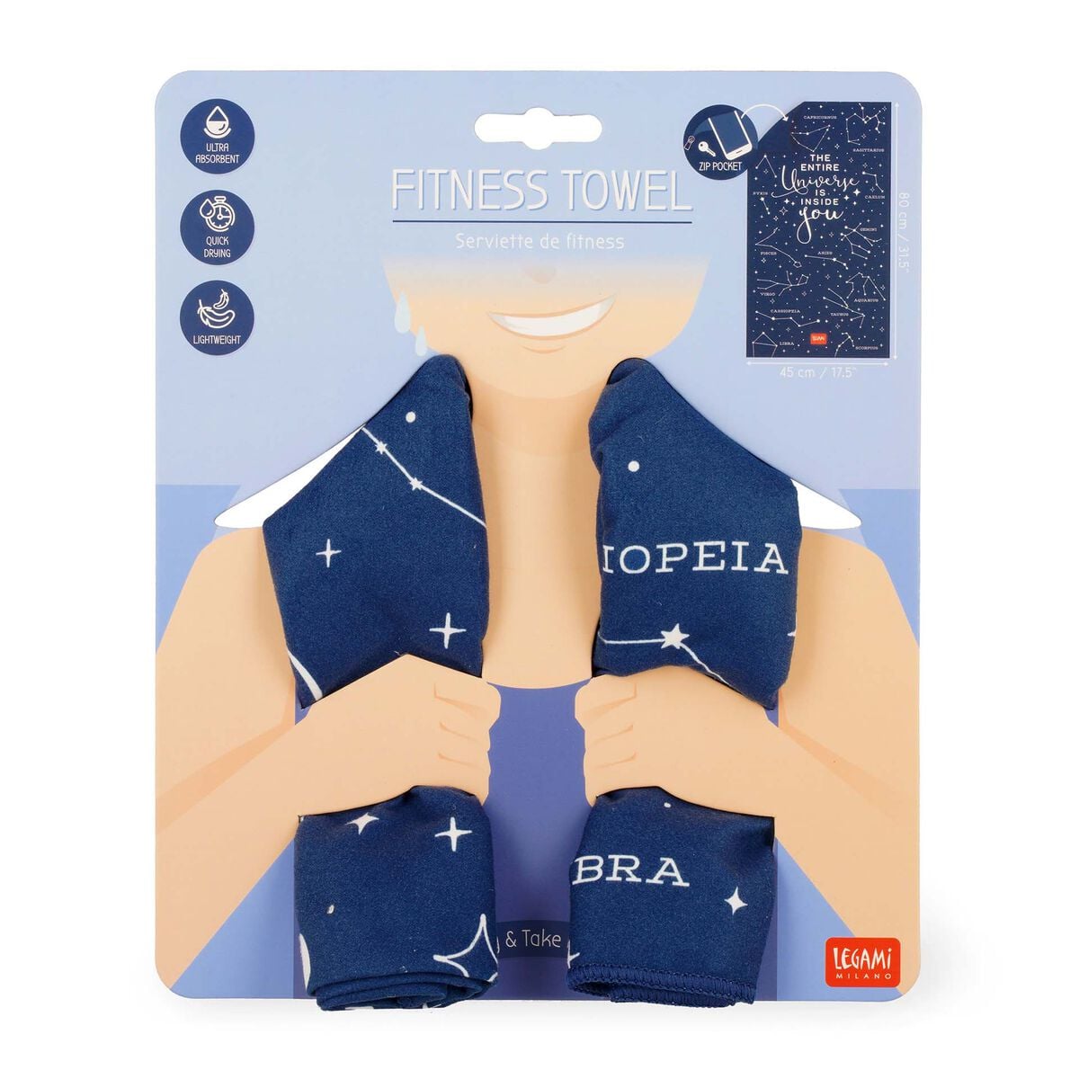 Legami - Toalla de Fitness Estrellas