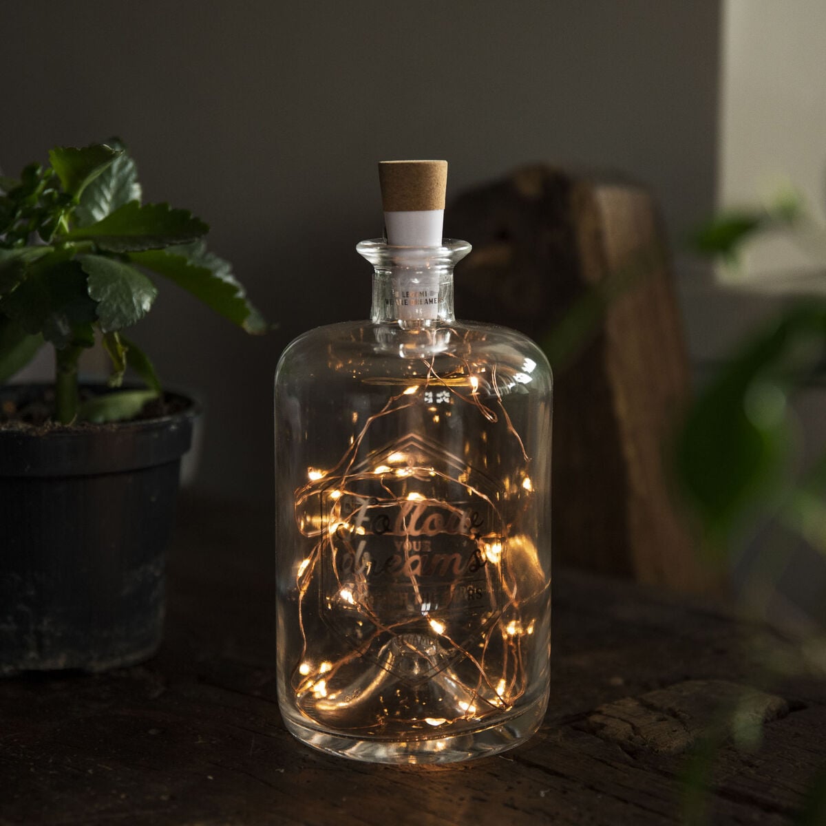 Legami - Luces LED con botella de cristal
