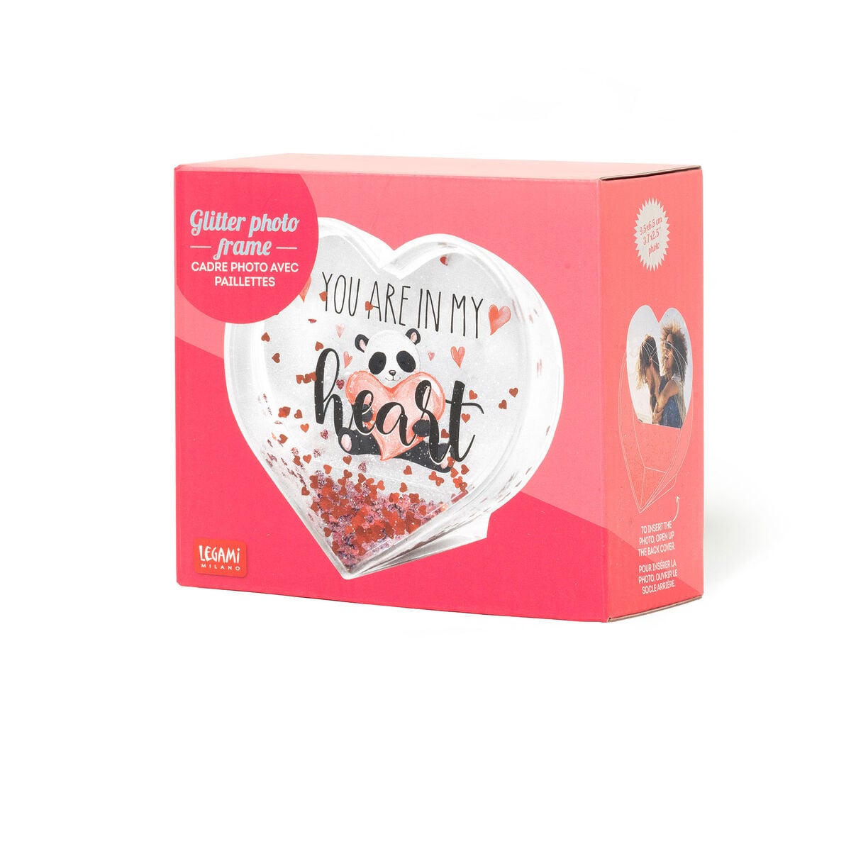 Legami - Glitter Photo Frame - Red Corazón