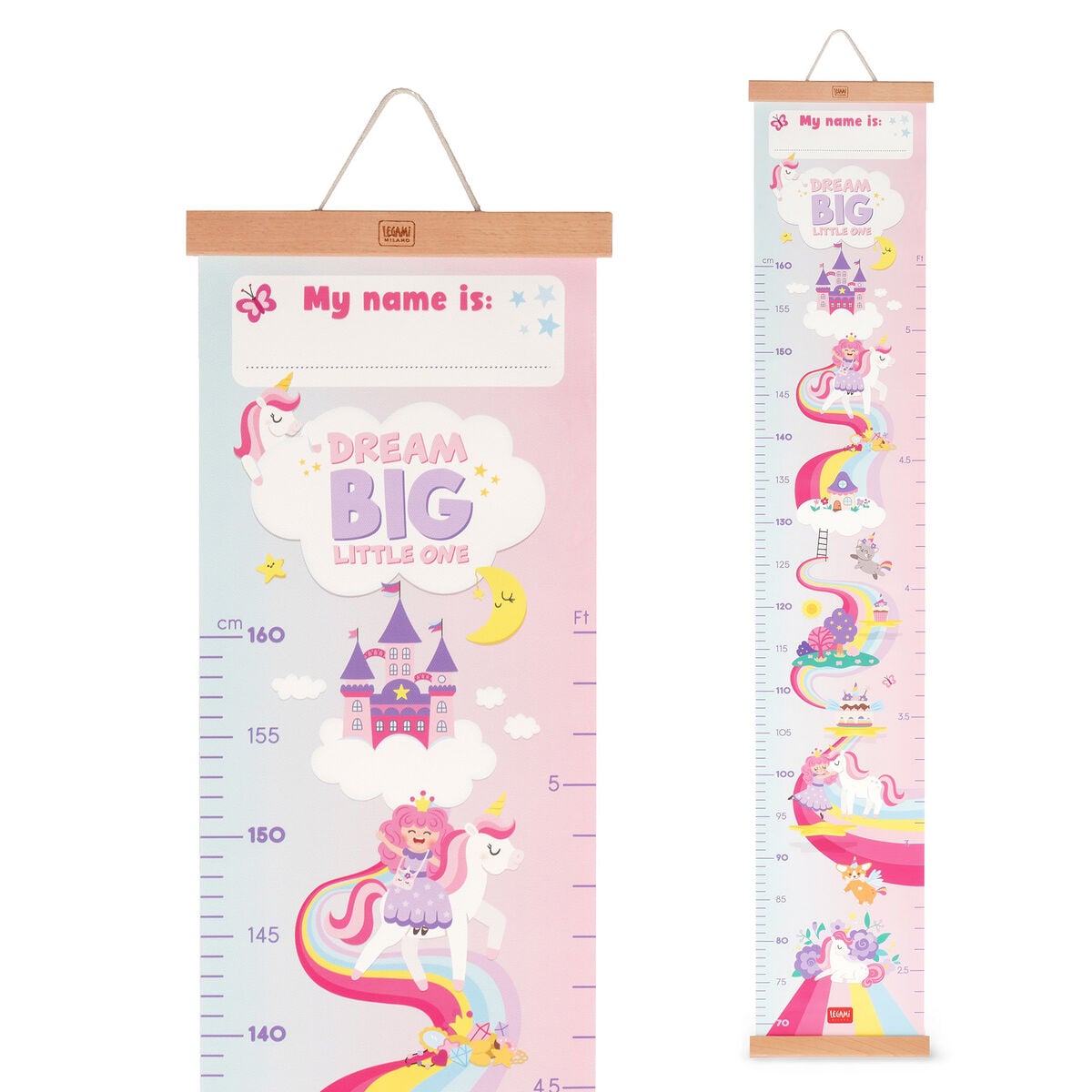 Legami - Tabla de altura para colgar en la pared - Unicornio - Dream Big Little One