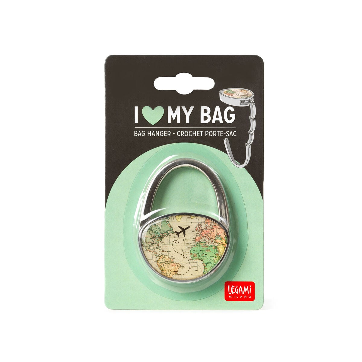 Legami - Colgador de Bolsos de Viaje - I Love My Bolso
