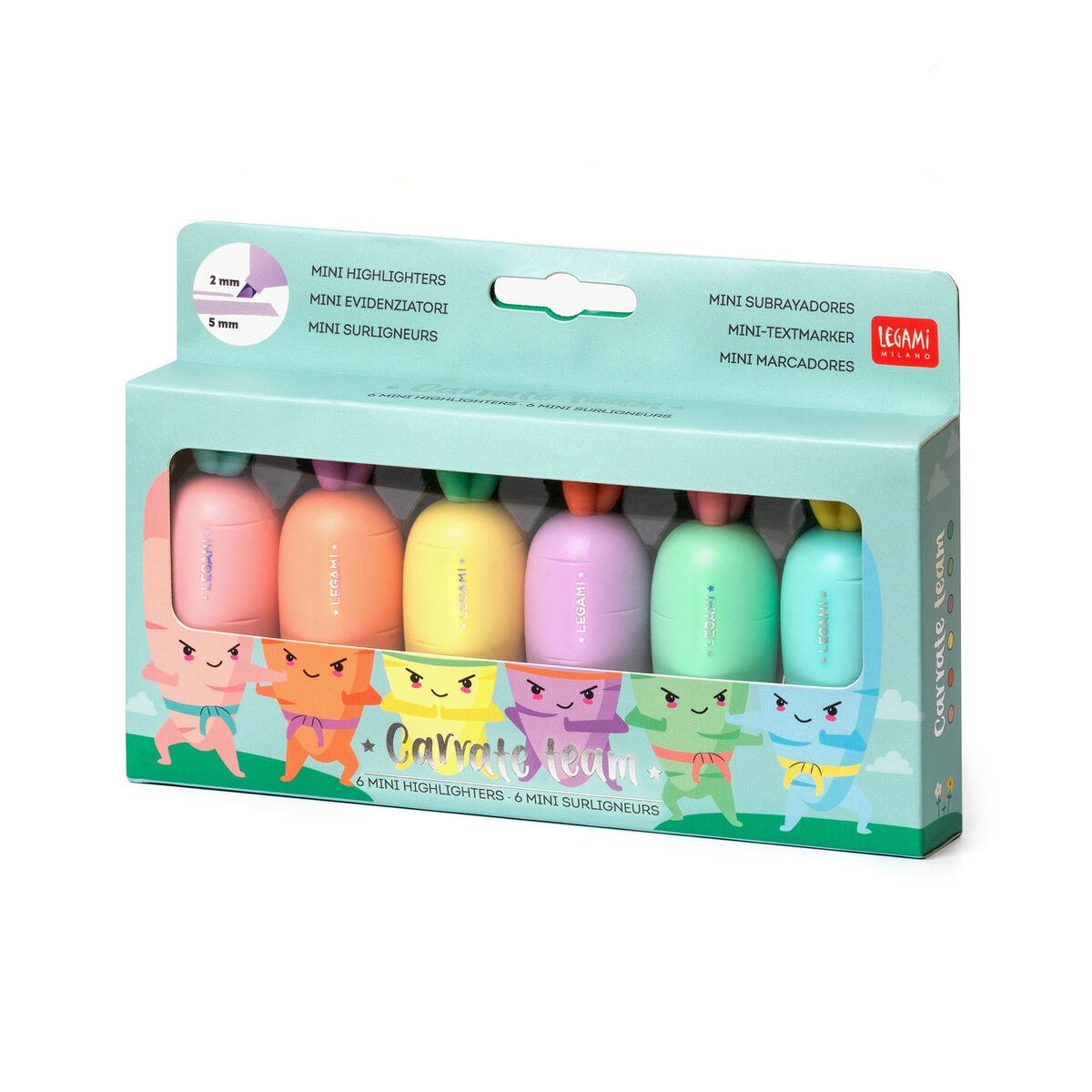 Legami - Set de 6 Mini Marcadores - Equipo Carrate