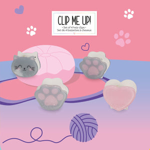 Legami - Set de 4 pinzas para el pelo Kitty Mini - ¡Clip me up!