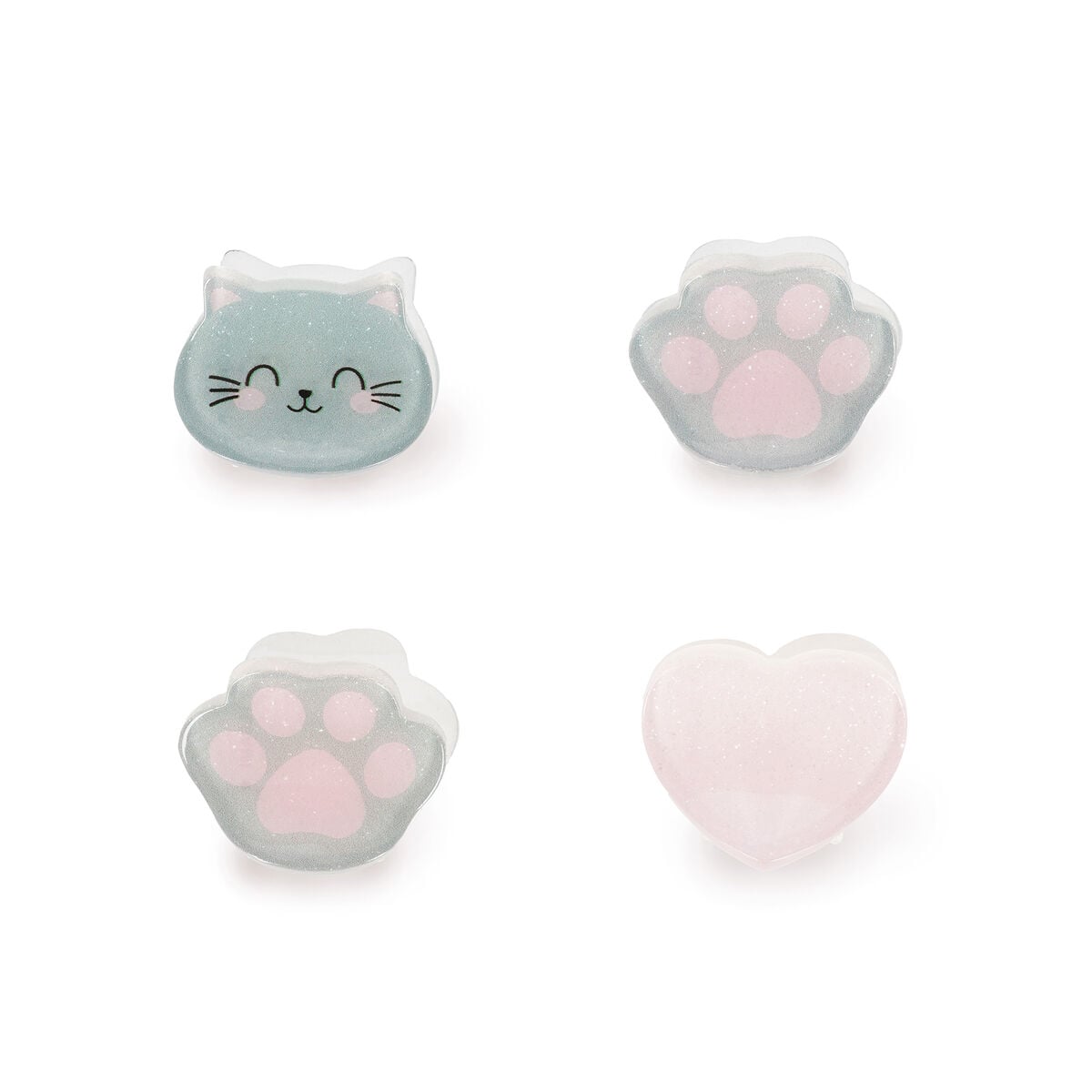 Legami - Set de 4 pinzas para el pelo Kitty Mini - ¡Clip me up!