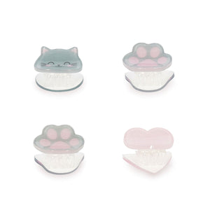 Legami - Set de 4 pinzas para el pelo Kitty Mini - ¡Clip me up!