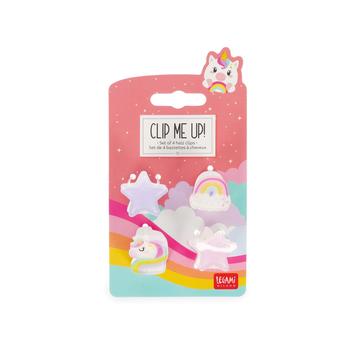 Legami - Juego de 4 Mini Horquillas Unicornio - ¡Engánchame!