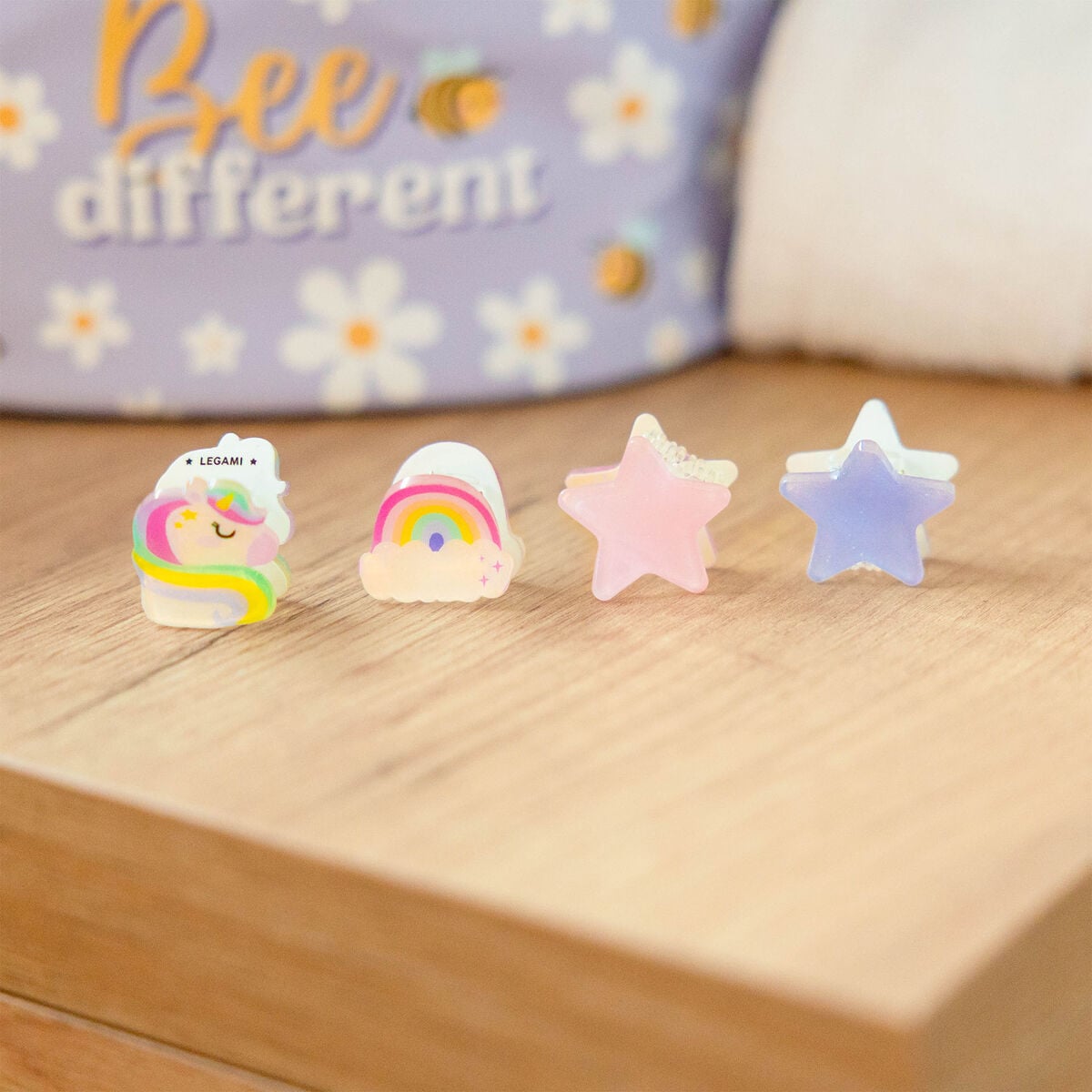 Legami - Juego de 4 Mini Horquillas Unicornio - ¡Engánchame!