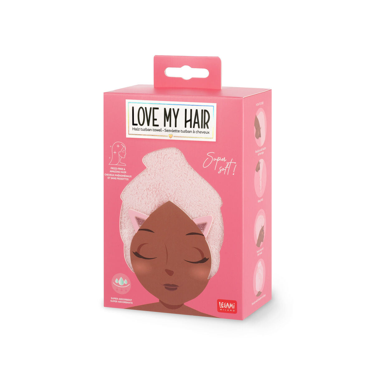 Legami - Turbante para el pelo Kitty - ¡Amo mi pelo!