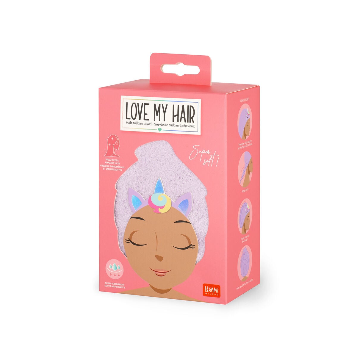Legami - Unicornio Hair Turban Towel - Amor My Hair