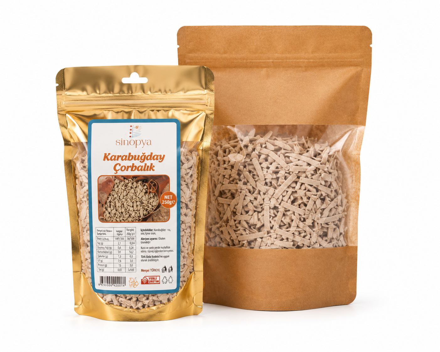 Sinopya - Fideos de Trigo Sarraceno y Fideos de Trigo Sarraceno para Sopa (Sin Gluten)