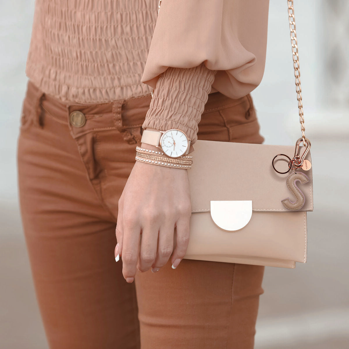 Legami - Llavero con inicial - S / Rose Gold - Mi inicial
