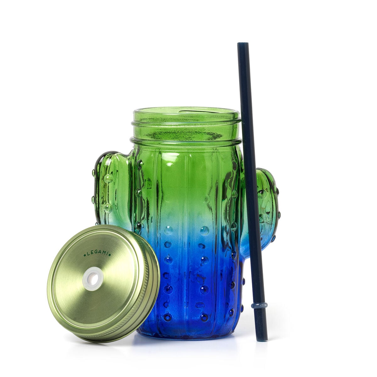 Legami - Vaso con Tapa y Pajita - Cactus - Cheers