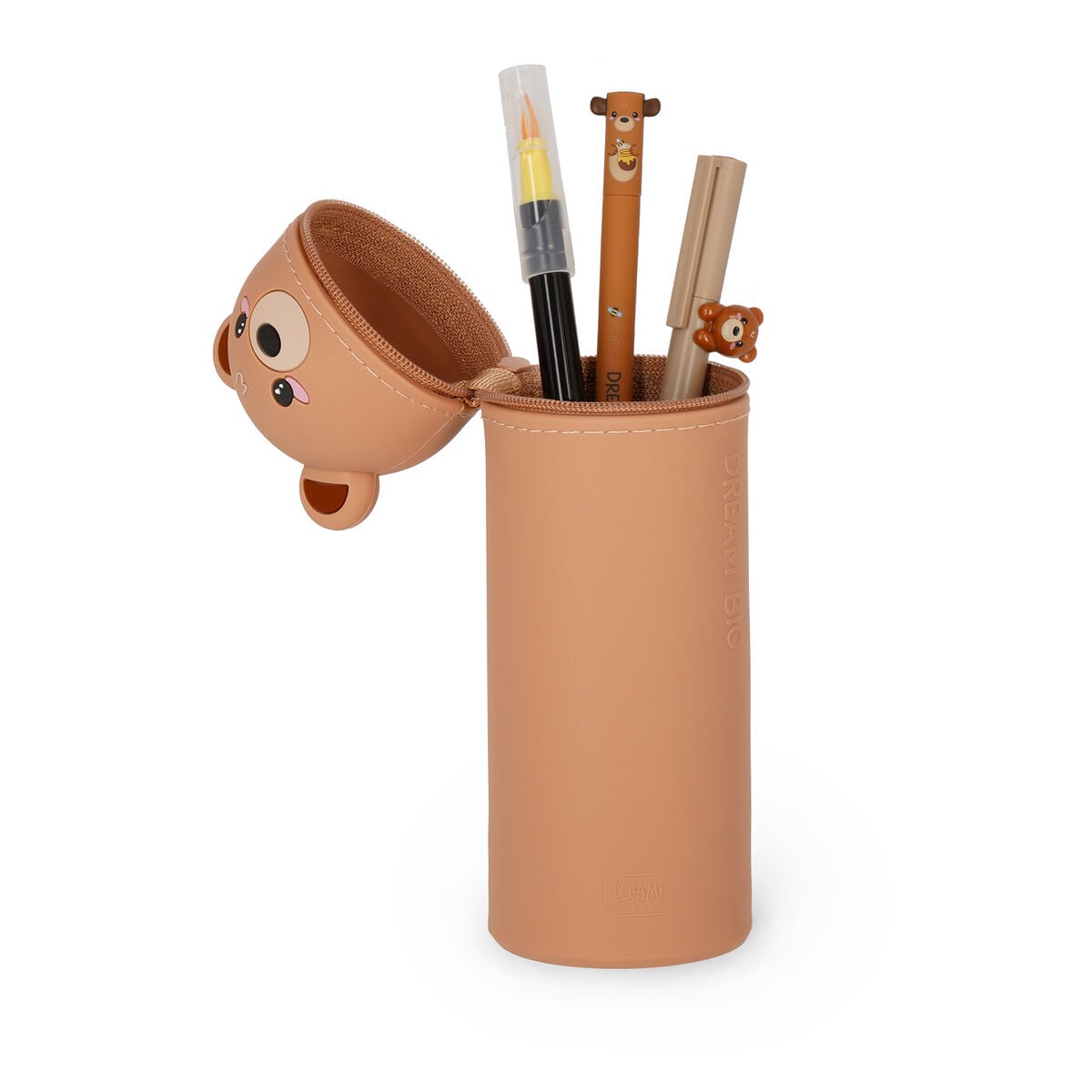 Legami - Estuche de silicona 2 en 1 Oso "Dream Big" - Kawaii