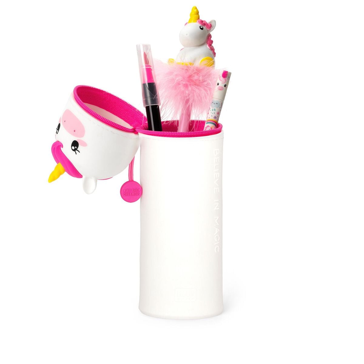 Legami - Estuche de silicona 2 en 1 Unicornio "Believe in Magic" - Kawaii