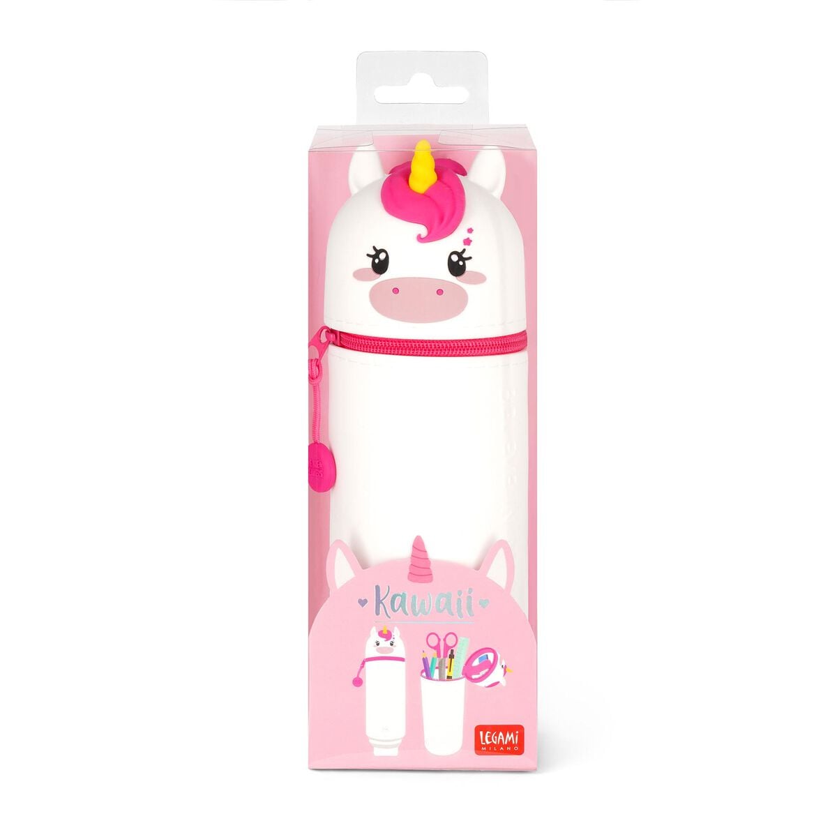 Legami - Estuche de silicona 2 en 1 Unicornio "Believe in Magic" - Kawaii