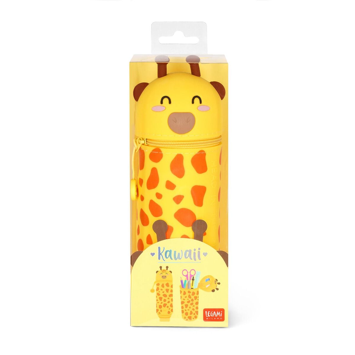 Legami - Giraffe "Head In Clouds" 2-in-1 estuche de silicona para lápices - Kawaii