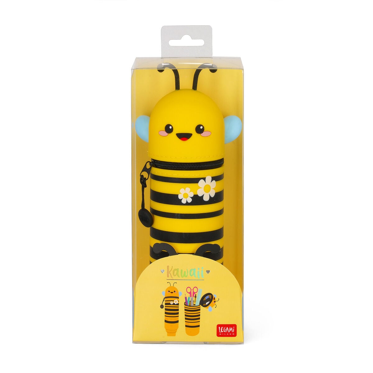 Legami - Estuche de silicona 2 en 1 abeja "Bee Different" - Kawaii