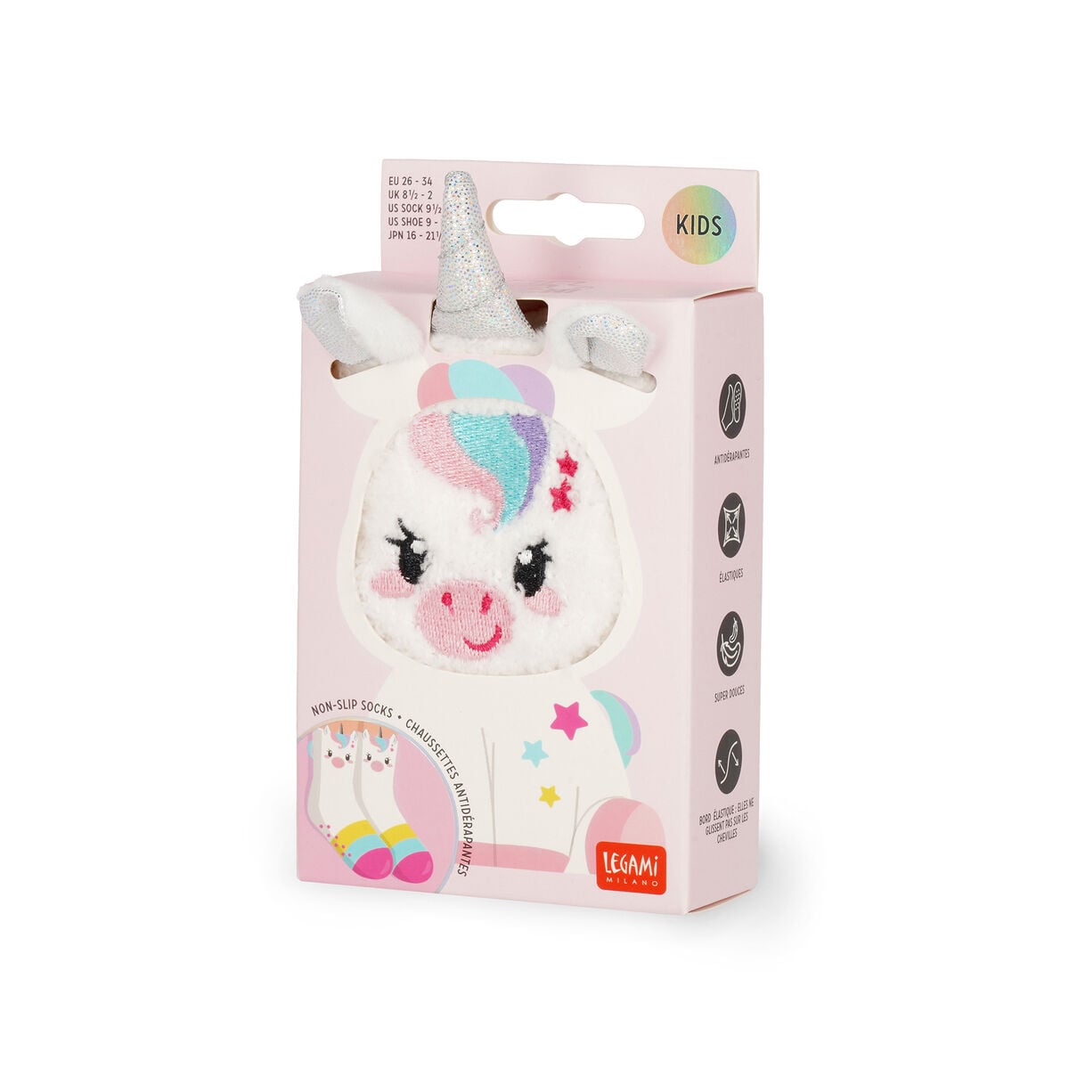 Legami - Calcetines Antideslizantes de Unicornio para Niños - ¡Hacen juego!
