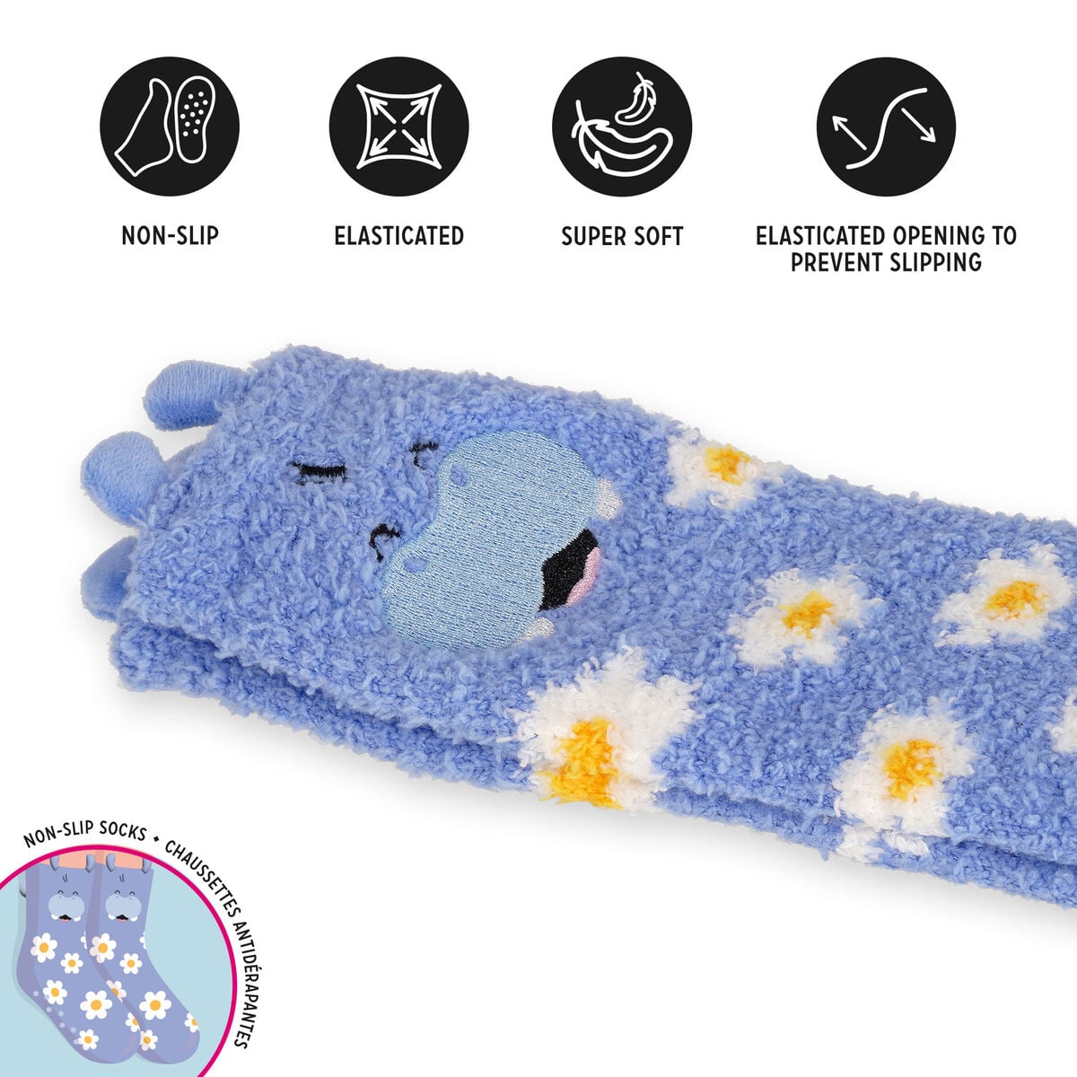 Legami - Calcetines antideslizantes para niños Hippo - ¡Hace juego!