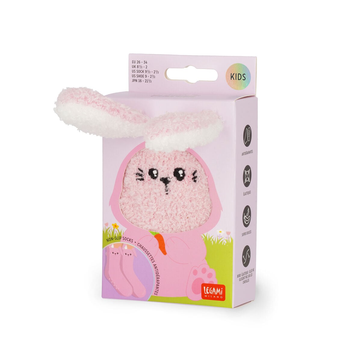 Legami - Calcetines Antideslizantes para Niños con Forma de Conejo - ¡Hacen juego!