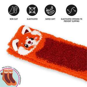 Legami - Calcetines Antideslizantes Infantiles Panda Rojo - ¡Hacen juego!