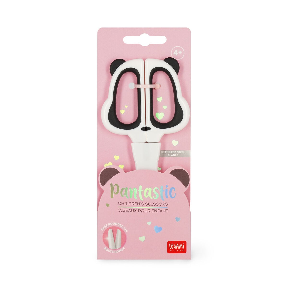 Legami - Tijeras Panda con Punta Redondeada para Niños - Pantastic
