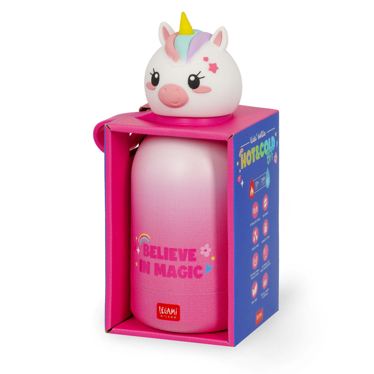 Legami - Botella de vacío para niños - Unicornio - Hot&amp;Cold BFF