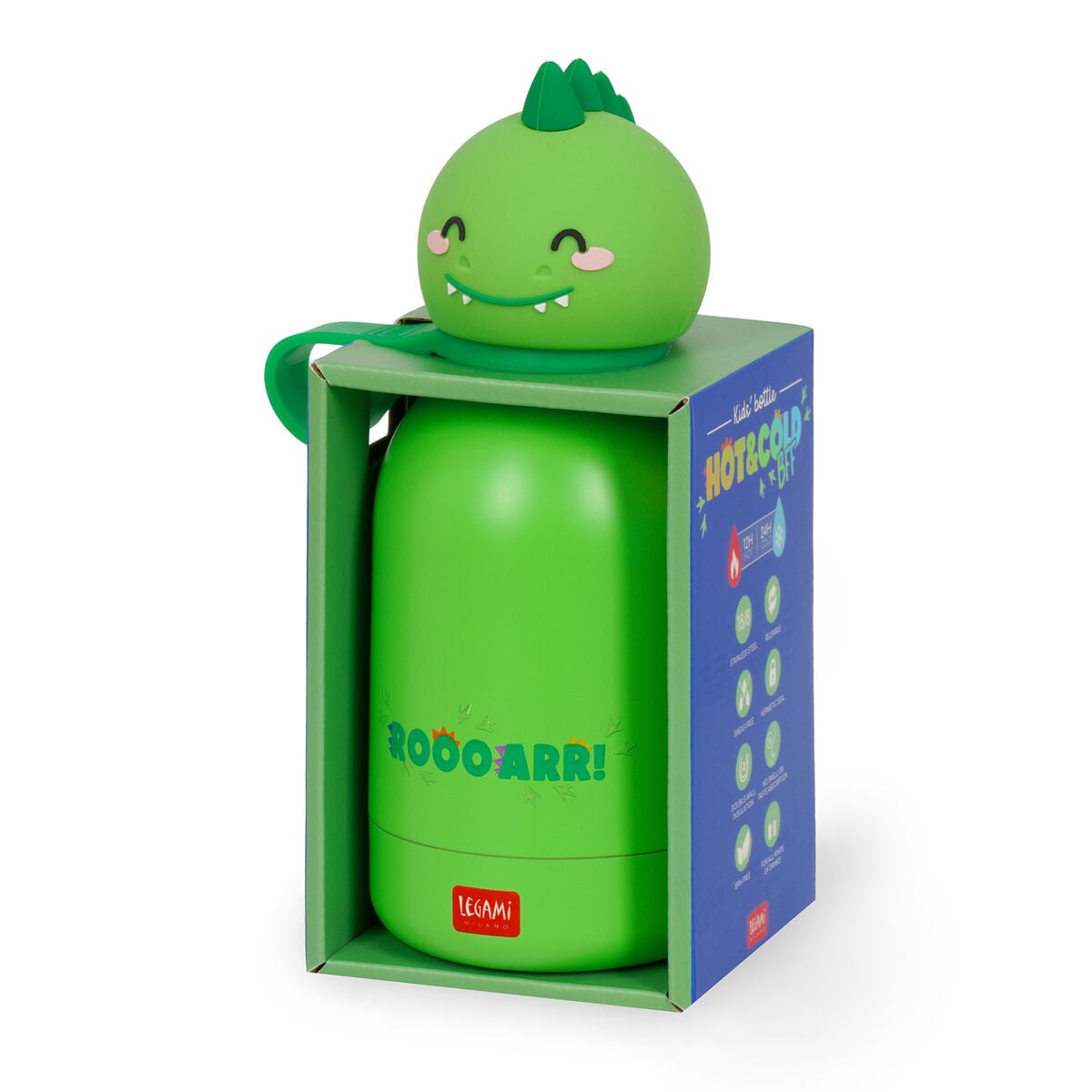 Legami - Botella de vacío para niños - Dino - Hot&Cold BFF