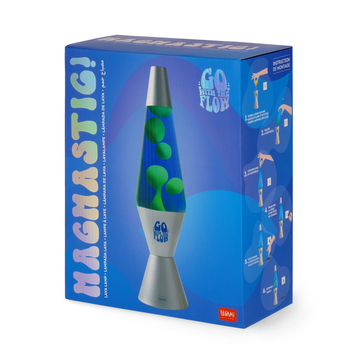 Legami - Lámpara de lava plateada - ¡Magmática!